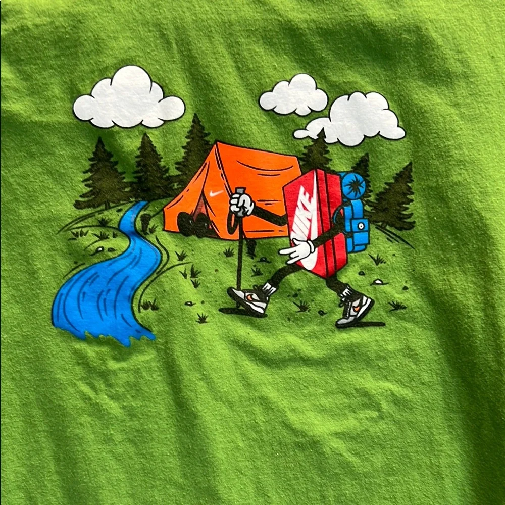 Nike‎ Green Kids Camping Graphic T-Shirt